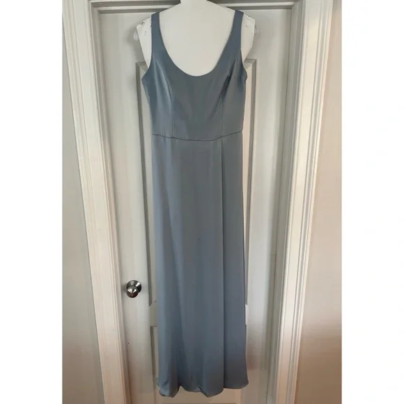 David’s Bridal Dusty Blue Bridesmaid Dress - Picture 2 of 3
